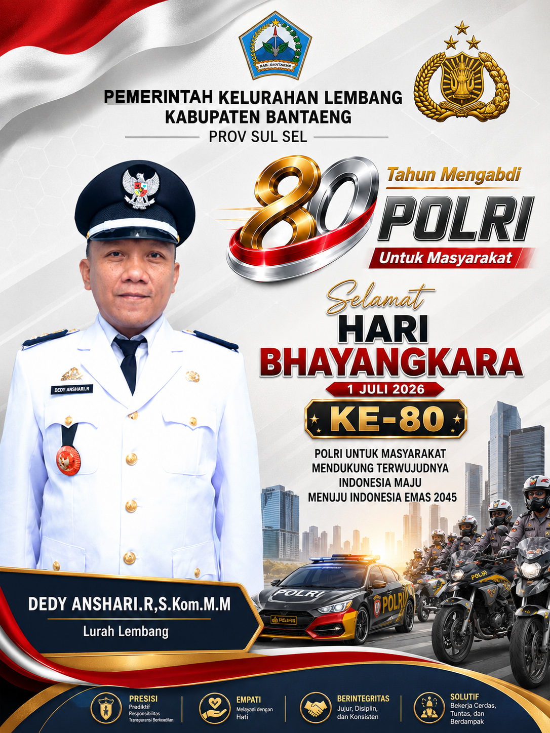 SELAMAT HARI BHAYANGKARA KE-80 1 Juli 2026